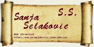 Sanja Selaković vizit kartica
